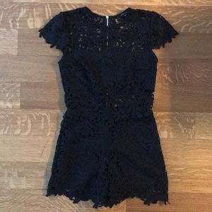 Black lace romper
